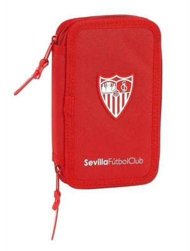 Sevilla FC, rot, 125x40x195 mm, Federmäppchen mit Zwei Fächern