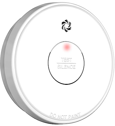 Putogesafe Détecteur de fumée sans Fil interconnecté, Détecteur de fumée sans Fil avec Batterie remplaçable, Max. 48 alarmes Incendie interconnectées, EN14604 & CE Certified, 10 Years Lifetime, 1 Pc