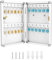 QWORK® Armario Llaves Pared para 24 Llaves, Caja Llaves con Cerradura - 32 x 21 x 5,5 cm
