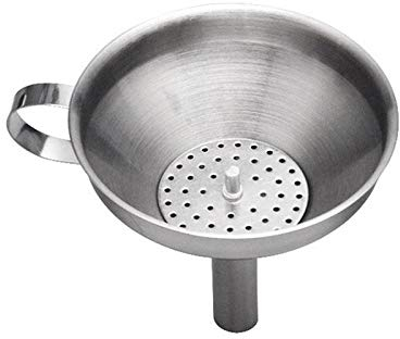 TREGOO Trichter Edelstahl-Trichter, Küche Öl-Flüssig Trichter Metalltrichter mit abnehmbaren Filter Wide Mouth Trichter for Canning Küchenhelfer.