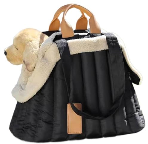 DECORN Hundetransporter, Katzentransporter Hunde-Einkaufstasche Haustier-Umhängetasche Winter-Reisegepäckträger mit Nach Oben öffnenden Türen Hundepark-Einkaufstasche-Hundegeschenk,Grey