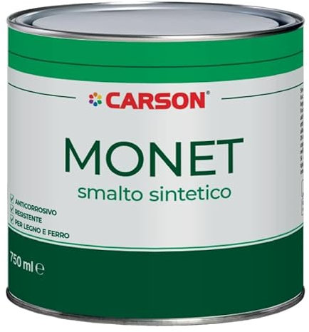 COLORIFICIO CARSON SMALTO UNIVERSALE per ferro e legno RESISTENTE ANTICORROSIVO (0.75 LT, BIANCO LUCIDO)