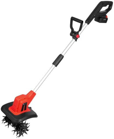 Motozappa da Giardino A Batteria Da 20 V,Pratica Motozappa Elettrica Compatta con Larghezza di Lavorazione di 23cm E Profondità di Lavorazione di 16cm Motocoltivatore