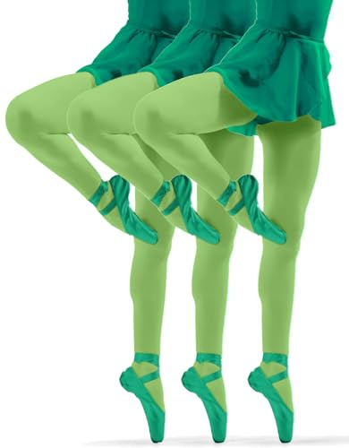 Sesto Senso 3 Pares Medias De Niña 40 Den De Colores Opacos Microfibra Para Niña, Verde claro, 104-110