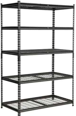 Rhino Racking - 5 Tier Heavy-Duty Boltless Wire Shelving Unit - 1000kg Load Capacity - 183 x 120 x 60 cm
