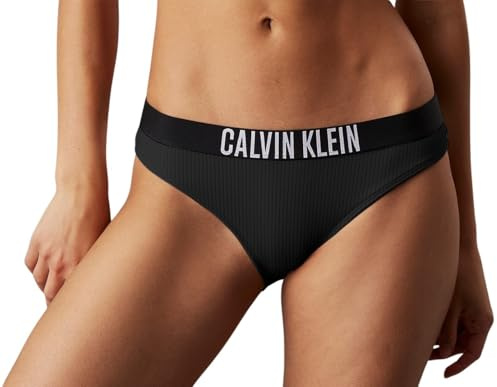 Calvin Klein Braguita de Bikini Mujer con Logotipo en la Cintura, Negro (Black), S