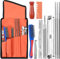Kettensägenfeilen-Set, 10-teiliges elektrisches Kettensägenfeilen-Set, kettensäge schärfen, kettensäge zubehör, universelles Kettensägen-Feldschärfset, inklusive Tiefenmesser, Flachfeile usw