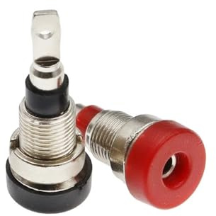 100 st 2 mm banankontakt, bindningsmutter, elektrisk kontakt, terminaltesthål (Each färg 20 st)