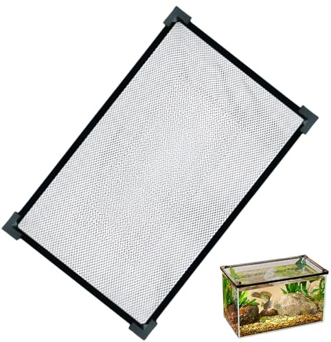 Xoeryoy Akvariumlock, 9 x 16 tum anti-hoppande akvarium lock, magnetiskt flerfunktionsnät förhindrar fisk, reptiler från att hoppa ut