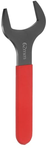 QUARKZMAN 62 mm Einseitiger Offener Maulschlüssel Metrisch 15 Grad Abgewinkelter U-Förmiger Gabelschlüssel Flacher Kopf Geschwärzter Schraubenschlüssel mit Rotem Griff Für Autoreparatur