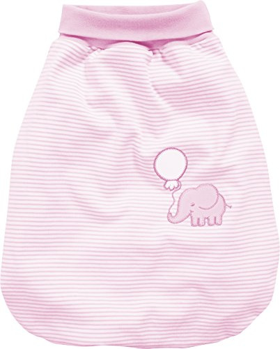 Schnizler Baby Schlafsack, Strampelsack Elefant mit elastischem Umschlagbund, Gr. One Size, Rosa (Rosa 14)