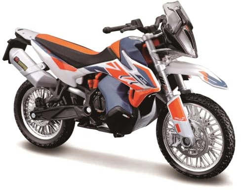 Bburago KTM 790 Adventure R Rally Motorrad - Échelle 1:18 - Réplique incroyablement détaillée Die-Cast - Pièce de collection - Modèle de moto - Blanc