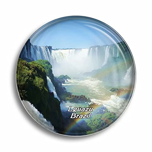 Magnete da frigorifero Brasile Iguazu Falls Calamite in vetro per frigorifero souvenir carino cristallo magnete decorazione per lavagna bianca ufficio casa regalo