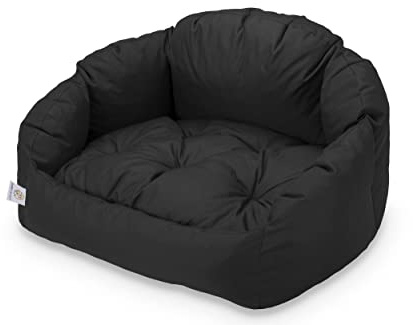 BARRY & LUCY Sofá para Perros 3 En 1 Cama para Perros Silla Impermeable para Perros Cojín Acolchado para Perros (L, Negro)