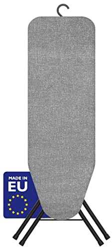 Bartnelli Pulse Ironing Board | Made in Europe | Patent Space Saving Smart Hanger Iron Board for Easy Storage | Lightweight, 4 Layer Cover, 4 Legs, for Dorm, Laundry Room, or Small Spaces(43x13-35)
