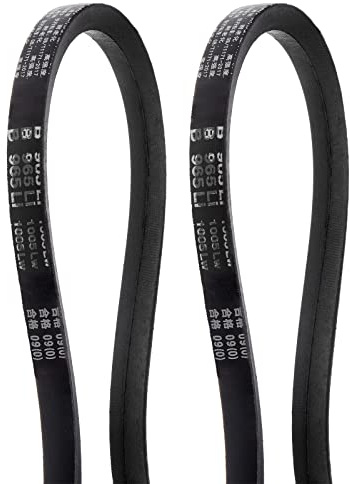 sourcing map 2pcs B-965 V-Belts Drive Belt 965mm(38) Inner Girth 17mm Top Width B Section Rubber for Power Transmission