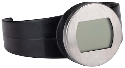 Alpina Termometro da vino – Posizionamento intorno alla bottiglia di vino – Adatto per tutte le bottiglie di vino – Acciaio inossidabile – Nero/Argento