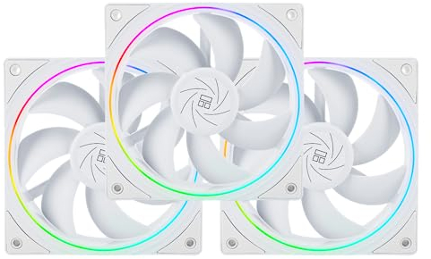 Thermalright TL-S12W CPU-Lüfter 120mm Gehäuse Kühler Lüfter kommt mit ARGB Lichteffekt, PC PWM Silent Computer Lüfter mit 1500RPM Geschwindigkeit, CPU Kühlung Lüfter Weiß(3-Pack)