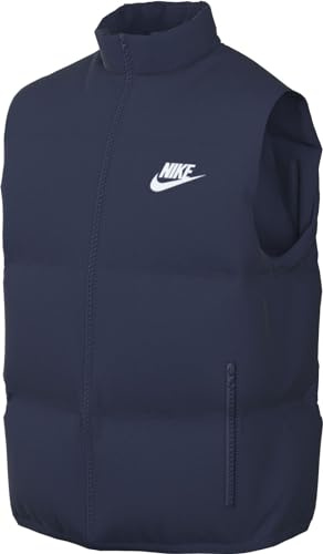 NIKE FB7373-410 M NK TF CLUB PUFFER VEST Jacket Men's MIDNIGHT NAVY/WHITE Size M