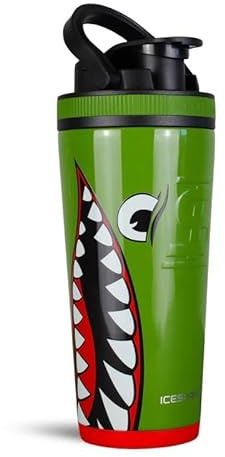 Ice Shaker Insulated Stainless Steel Shaker Bottle | 26oz, Bomber | Cold for 30+ Hours | Insulated Cup with Twist-on Agitator | Odor-Free Bottle for Protein Shakes, Water, Smoothies, Cocktails