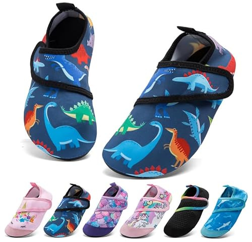 Water Shoes for Kids Girls Boys Swim Shoes Quick Dry Non-Slip Water Skin Barefoot Sports Shoes Toddler Beach Shoes Aqua Socks for Outdoor