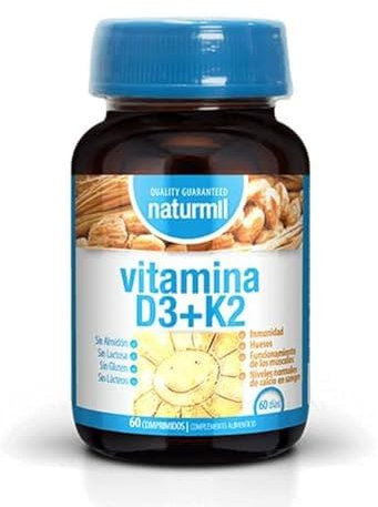 Naturmil| Vitamina D3 + K2-60 Comprimidos | 60 días