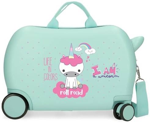 ROLL ROAD, türkis, 45x31x20 cms, Kinderkoffer Unicorn