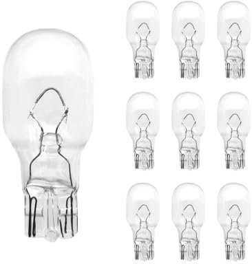 Lanuovx 10 Pack 955 W16W 921B Bulbs Brake Light Turn Signal Light Bulbs 12V 16W W2.1x9.5D Capless W16W Daytime Running Lights Stop/Tail Bulbs for Cars, Trucks, Vans