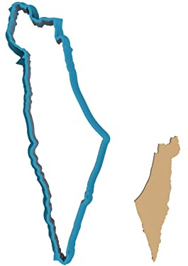 Israel Outline -ion - The promised Land - Palestine - Cookie Cutter/Sugar Cookie/Fondant/Clay (1040) (4 inch)