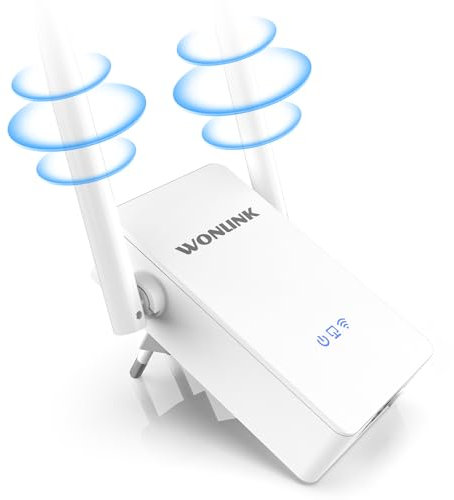 WONLINK WLAN Verstärker, 300Mbit/s WLAN Repeater mit Ethernet-Anschlussvon Single Band WiFi Booster mit WPS, Kompatibel Allen WiFi Geräten, WiFi Verstärker von Repeater/AP/Router Modus, EU Plug