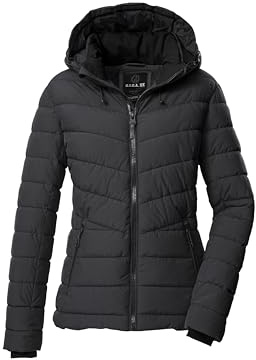 G.I.G.A. DX Donna Giacca trapuntata/funzionale in piuma d'oca con cappuccio senza zip GW 32 WMN QLTD JCKT, schwarz, 46, 43537-000