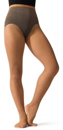 Capezio womens Professional Fishnet Seamless Tight, Toasted Almond, Small-Medium US