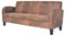 vidaXL Sofa Design 3-Sitzer Kunstleder Wildleder-Optik Braun Couch Polstersofa