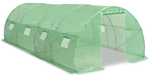 vidaXL Gewächshaus 18 m² Treibhaus Tomatenhaus Pflanzenhaus Frühbeet Garten