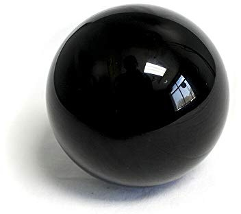DSJUGGLING Solid Black Acrylic Contact Juggling Ball - 75mm - 3 inch
