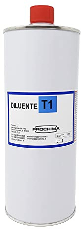 PROCHIMA, Diluente PU T1, Diluente per Sistemi Poliuretanici Senza Alcoli, Realizzato con una Formula Bilanciata in Modo da Ottenere una Notevole Diminuzione della Viscosità, 1L