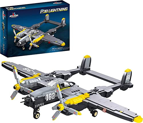 P-38 Lightning Aereo Set di blocchi di costruzione Air Force - 937 Pz