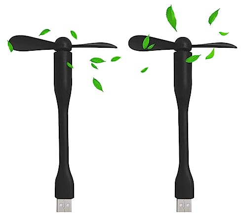 Mini USB Ventilator,90mm USB Ventilator Mit Flexiblem Hals,Flexibler Mini-USB-Ventilator,Mini Ventilator USB C Telefon Fan,Abnehmbarer Lüfter Für PC Powerbank,USB-geräte,Mini-USB-Ventilator(Schwarz)