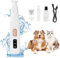 DAOUZL Pfotentrimmer für Hunde,Leise Hundeschermaschine mit Doppelklingen,Wasserdichter,USB Wiederaufladbarer Pfotentrimmer,Schermaschine Hund Katze mit LED-Licht für Pfoten,Augen,Gesicht,Körper