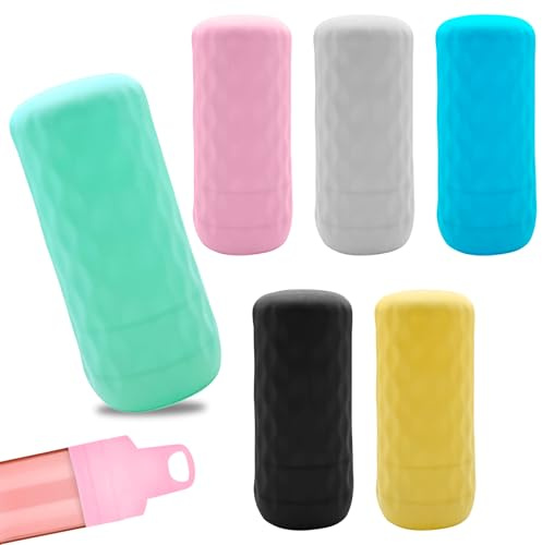 KIPTVO 12PCS Silicone Leak Proof Travel Covers, Leak-Proof Elastic Caps, Reusable Travel Bottle Cap, Travel Bottle Protectors, for Men and Women, Travel-Sized Toiletries (Multi Color)