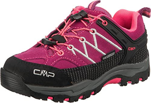 CMP Kids Rigel Low Trekking Shoes Wp, Scarpe da trekking Unisex - Bambini e ragazzi, Berry-Pink Fluo, 37 EU