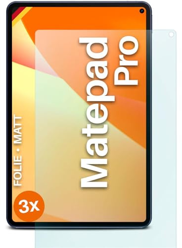 moex® FlexProtect Schutzfolie matt kompatibel mit Huawei MatePad Pro Folie gegen Reflexionen, Anti Reflex Displayschutz, matte Displayfolie, robust und Kratzfest – 3 Stück