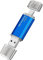 USB C Memory Stick, 128 GB Type C 2.0 USB Flash Drive 2 in 1 Pen Drive with Cap USB Key with LED Light for Smartphones, Tablets, PC etc External Storage Data