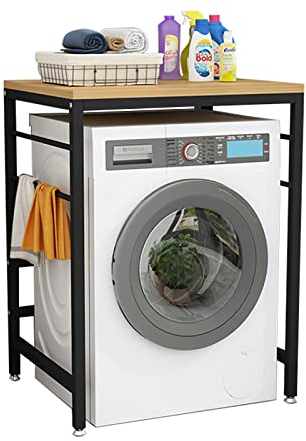Front Loader Washing Machine & Tumble Dryer Stand Laundry Shelf - Free Standing Over Washing Machine Storage Unit for Bathroom Organization