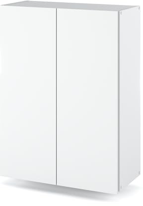 MRBLS_HOME MRBLS Badezimmerschrank (Weiß) – Hängeschrank Für Badezimmer - Wandschrank Badezimmer – 60 x 80 x 30 cm (B/H/T)