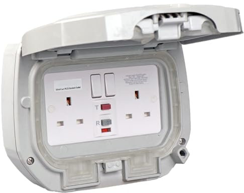 ALLBRO Worlds Strongest Outdoor Socket IP66 WEATHERSOCKET (Weathersocket RCD 13A DP Switched Socket) Weatherproof Socket WALL ELECTRICAL OUTLET