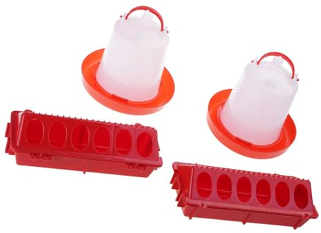 FOLODA Juego de dispensador automático de agua para alimentación de aves de corral de fácil montaje para control de higiene agrícola