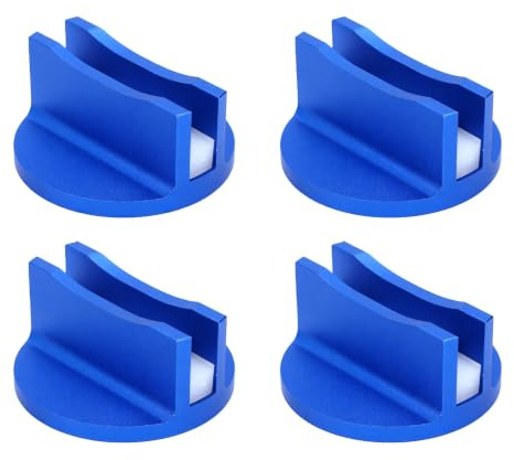 Fafeicy Almohadilla Magnética de Aluminio para Gato, Adaptador Ranurado de 4 Piezas, para SUV, Camión, Garaje, Azul con Imanes Fuertes para una Elevación Segura