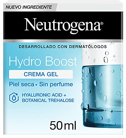 Neutrogena Hydro Boost Crema Gel, Crema idratante viso in gel leggero, Crema viso Acido Ialuronico per un'idratazione intensa, Ideale per pelle secca e sensibile, 50 ml