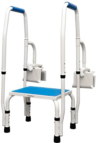 Step2Tub Shower Steps for Seniors - Bathtub Step in Assistance for Elderly - Adjustable, Non-Slip Step Stool with Handle for Elderly - Stainless Steel Bathtub Safety Step